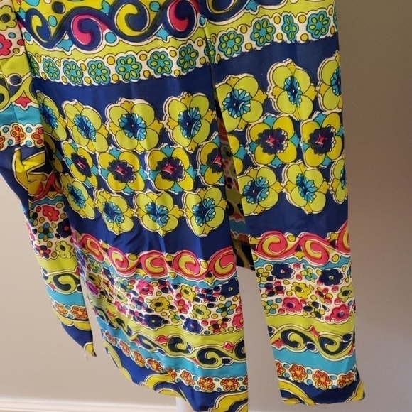 Vintage 60s Joyce Maxi Skirt ILGWU USA Label Pyshcodelic 60’s Print S EUC - Picture 10 of 14